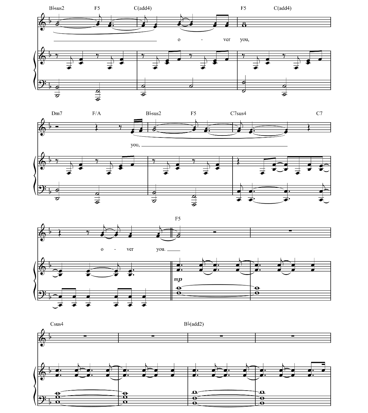 Over You sheet music 5