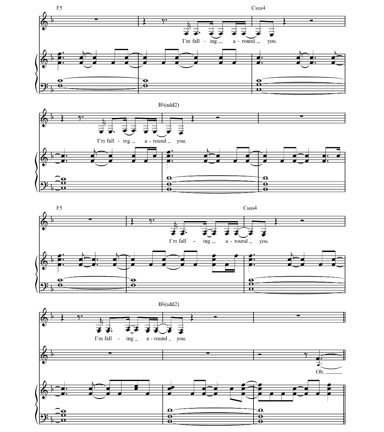 Over You sheet music 6