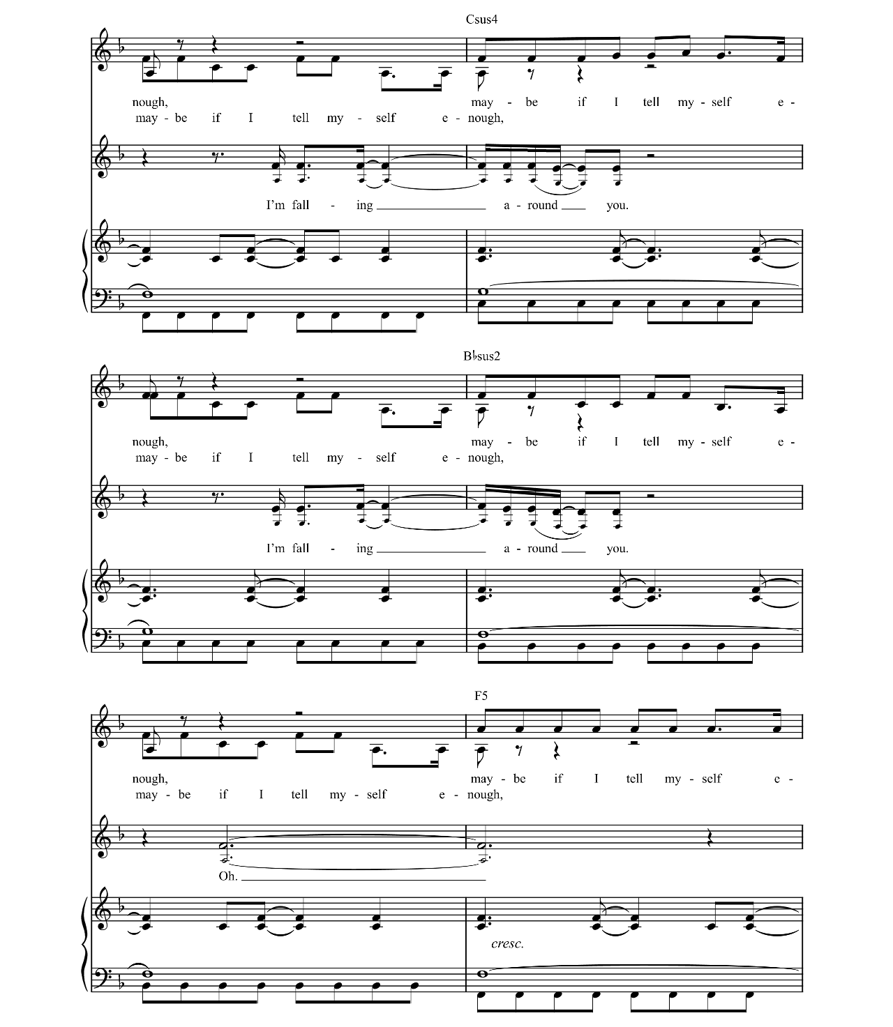 Over You sheet music 9