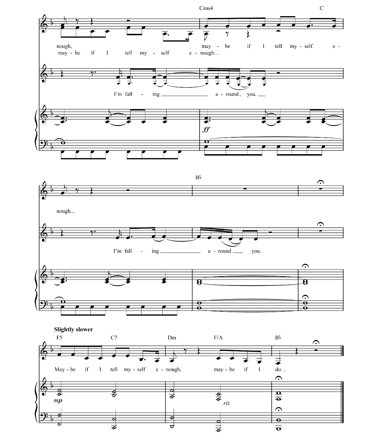 Over You sheet music 10