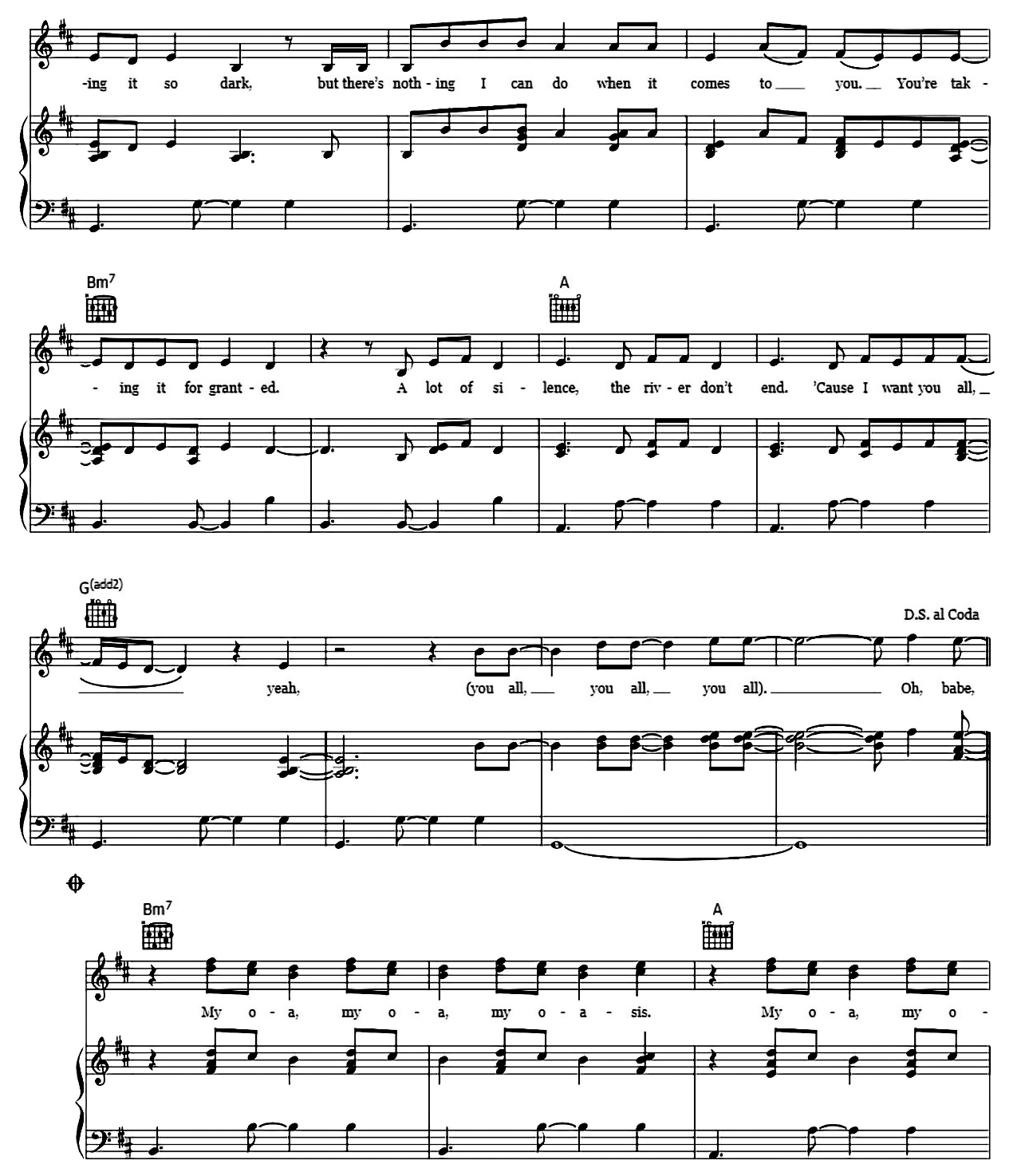 My Oasis sheet music 5