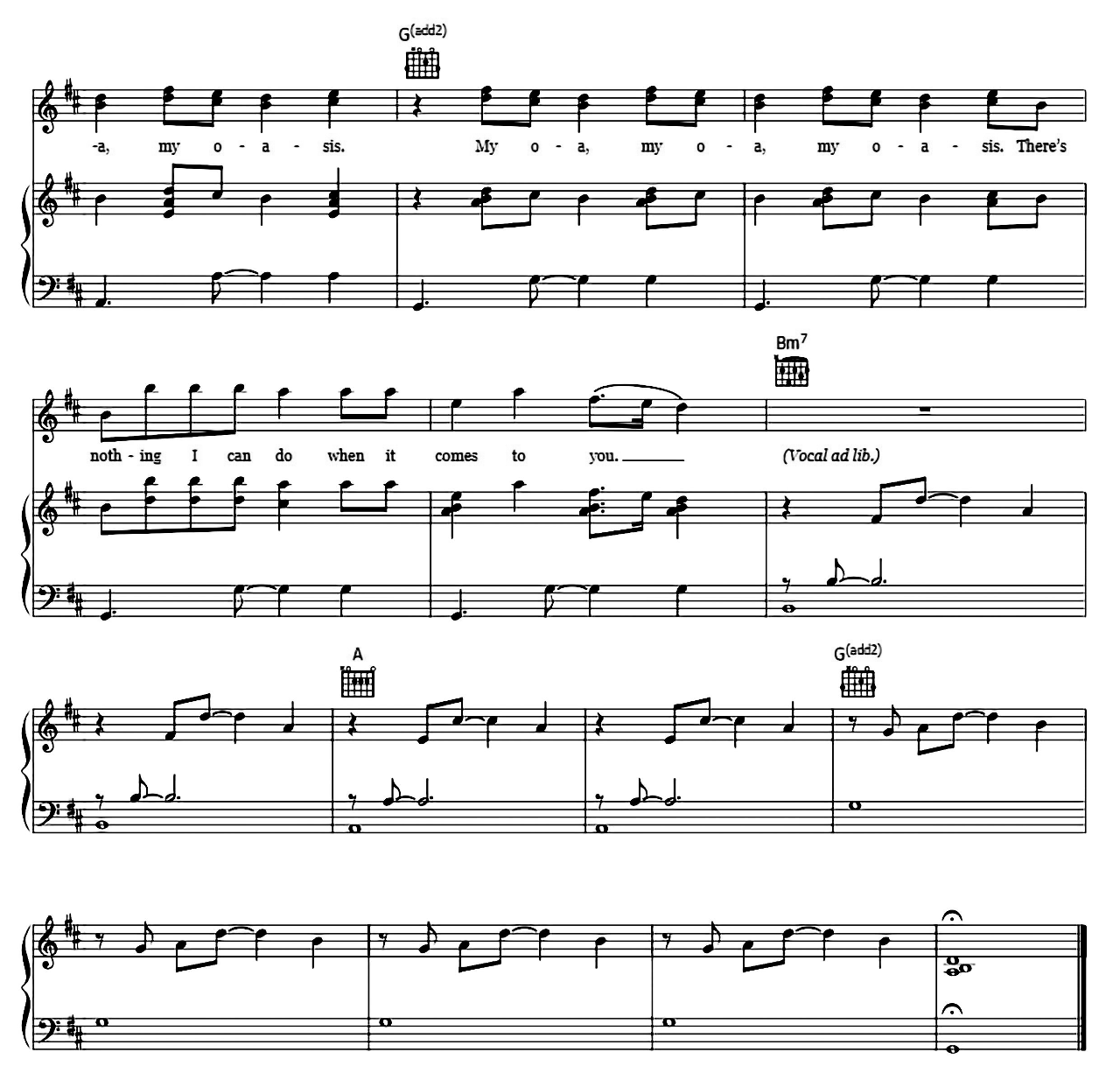 My Oasis sheet music 6