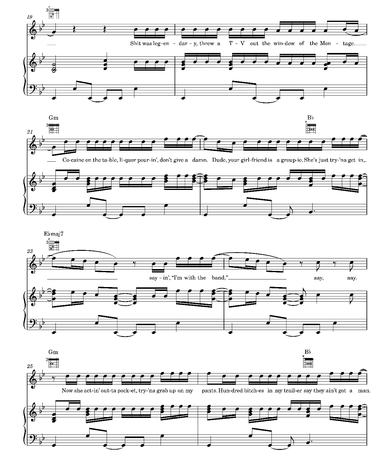 Rockstar sheet music 3