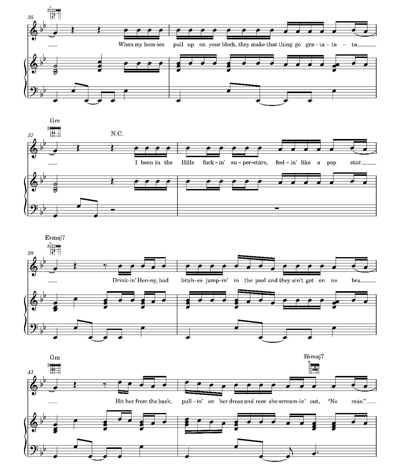 Rockstar sheet music 5