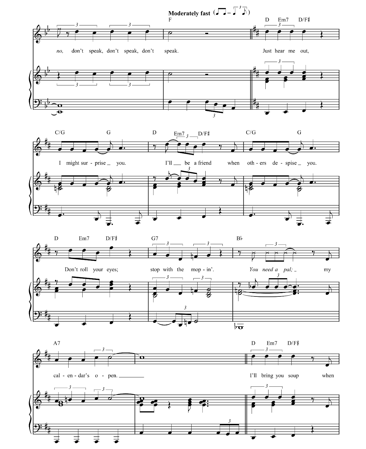 Don't Let Me Go (from Shrek (The Musical)) sheet music 2