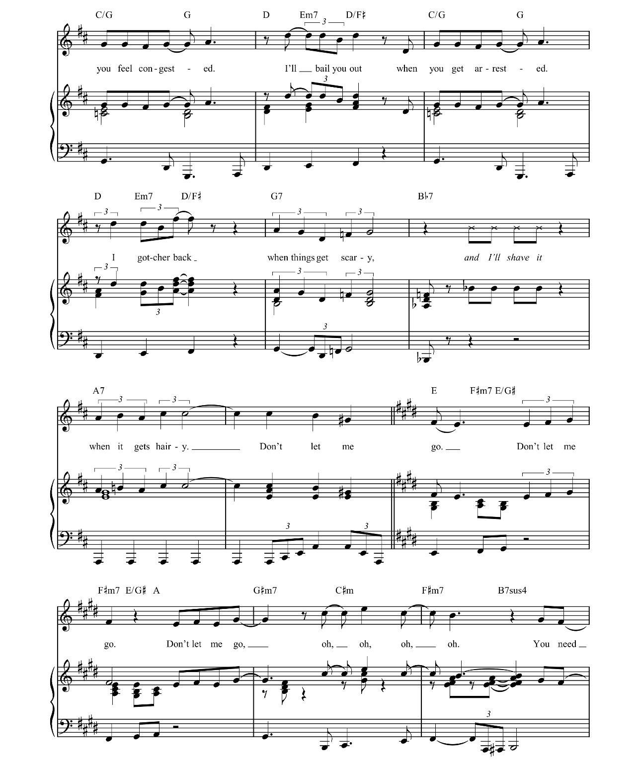 Don't Let Me Go (from Shrek (The Musical)) sheet music 3