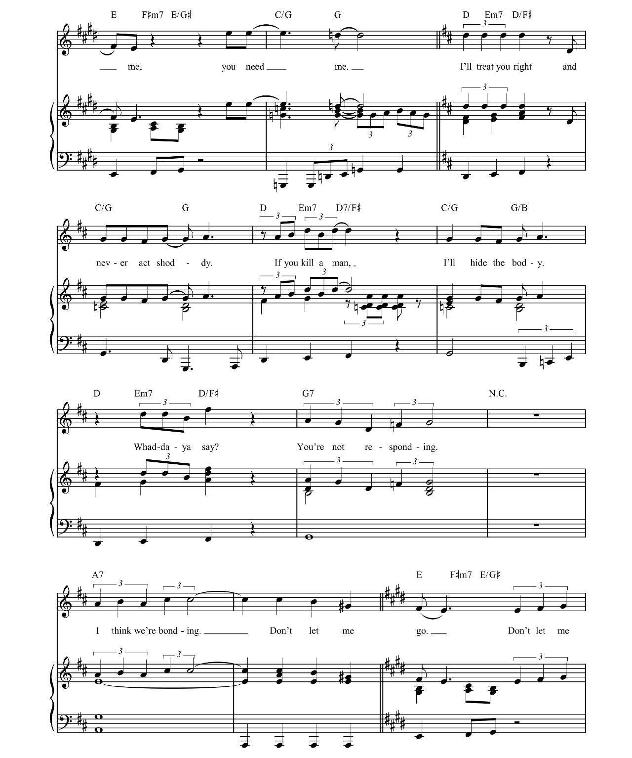 Don't Let Me Go (from Shrek (The Musical)) sheet music 4