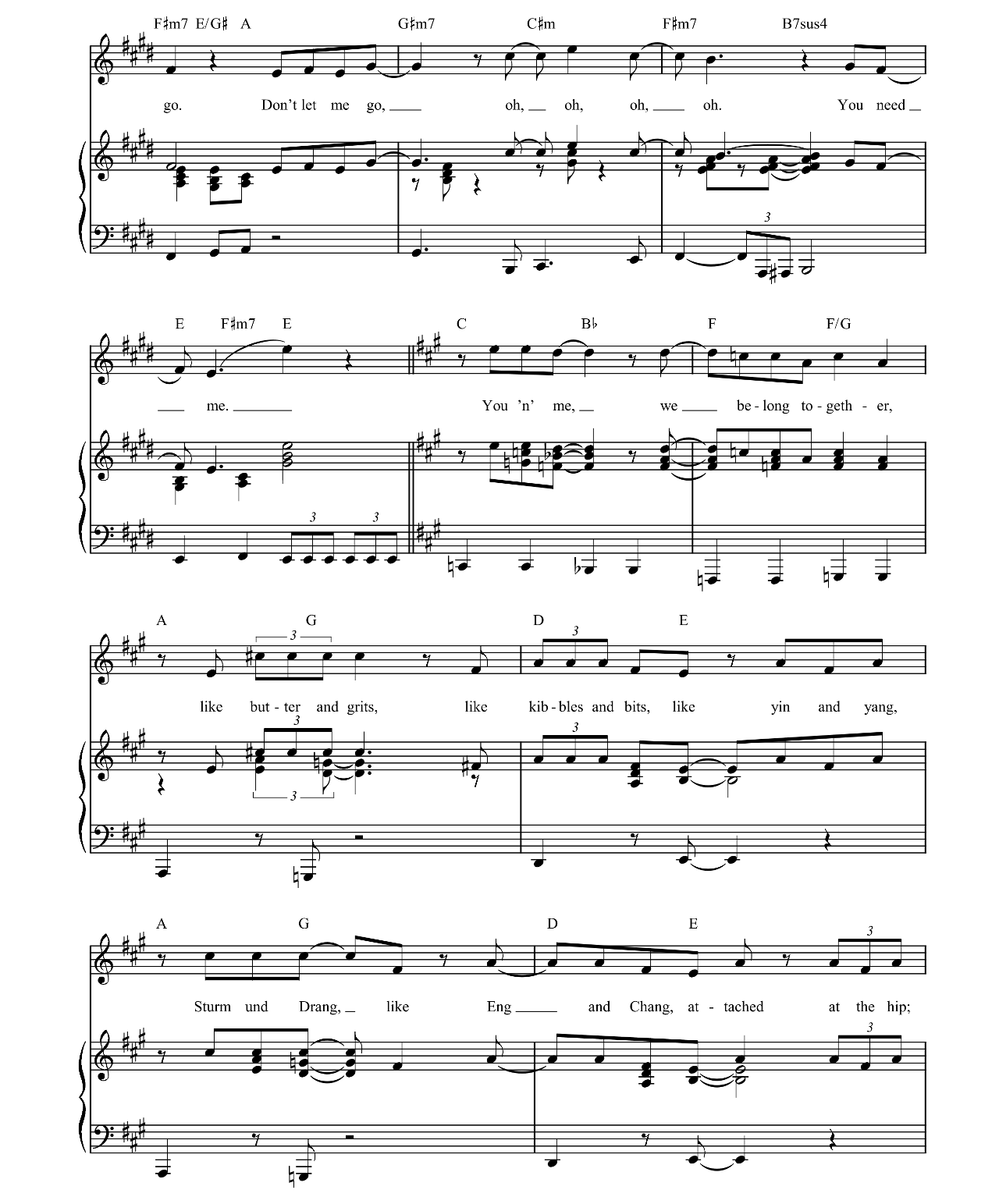 Don't Let Me Go (from Shrek (The Musical)) sheet music 5