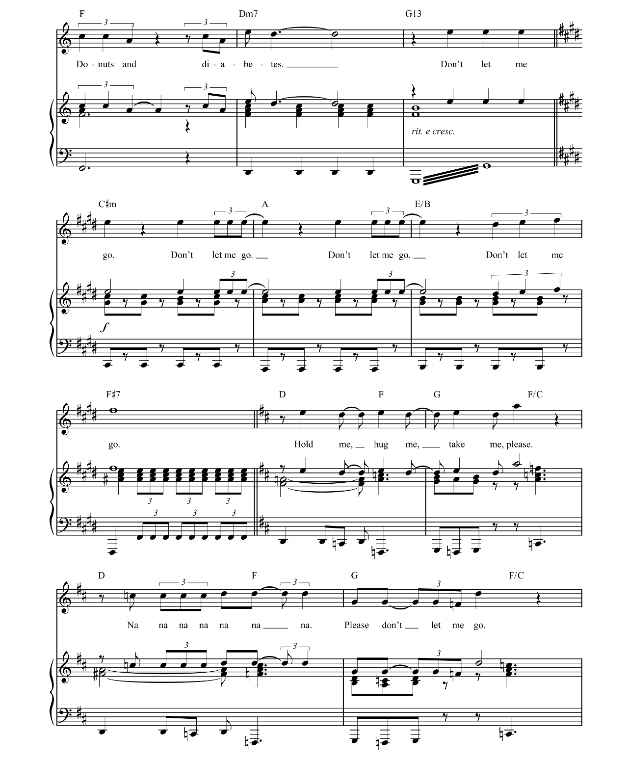 Don't Let Me Go (from Shrek (The Musical)) sheet music 7