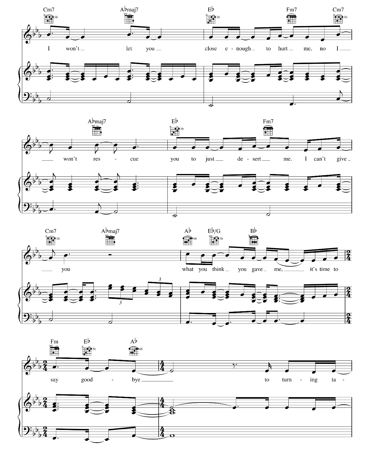 Turning Tables sheet music 3