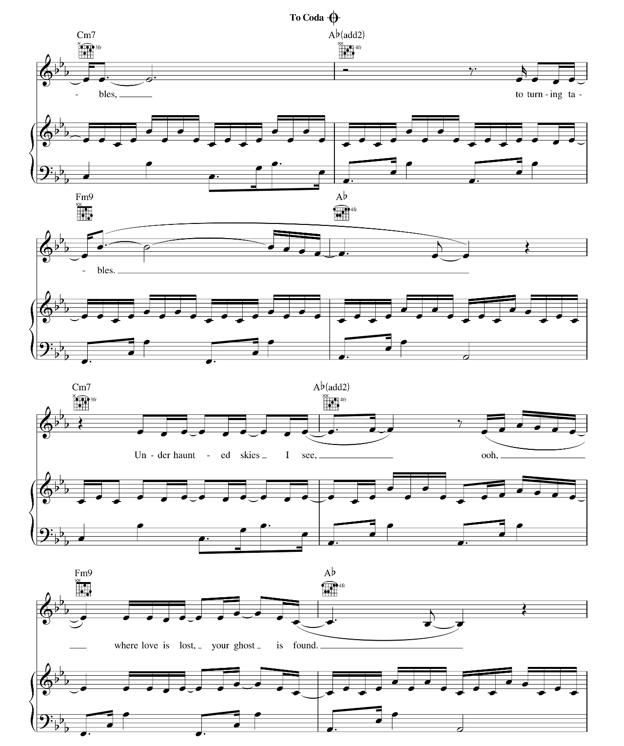 Turning Tables sheet music 4