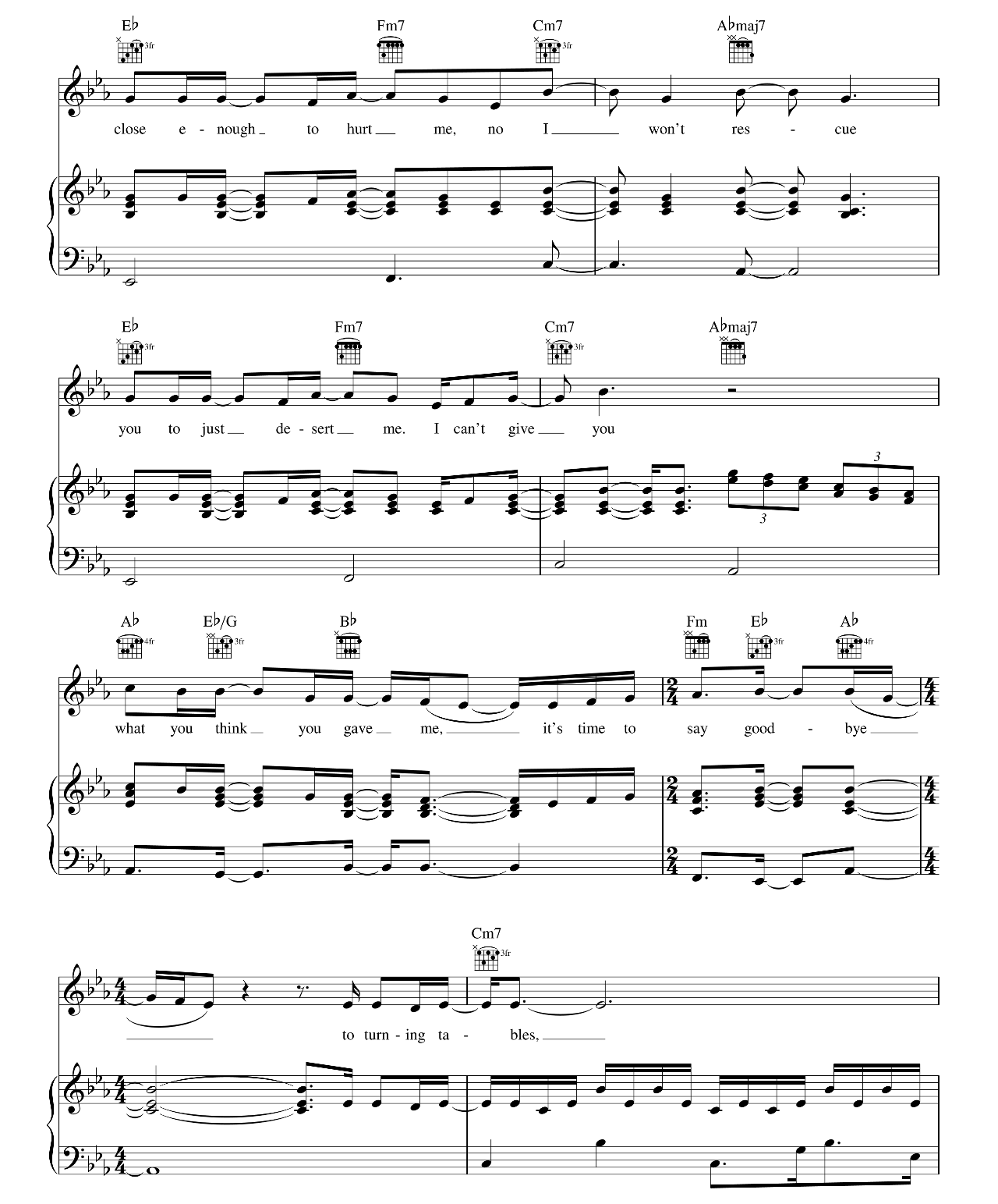 Turning Tables sheet music 7