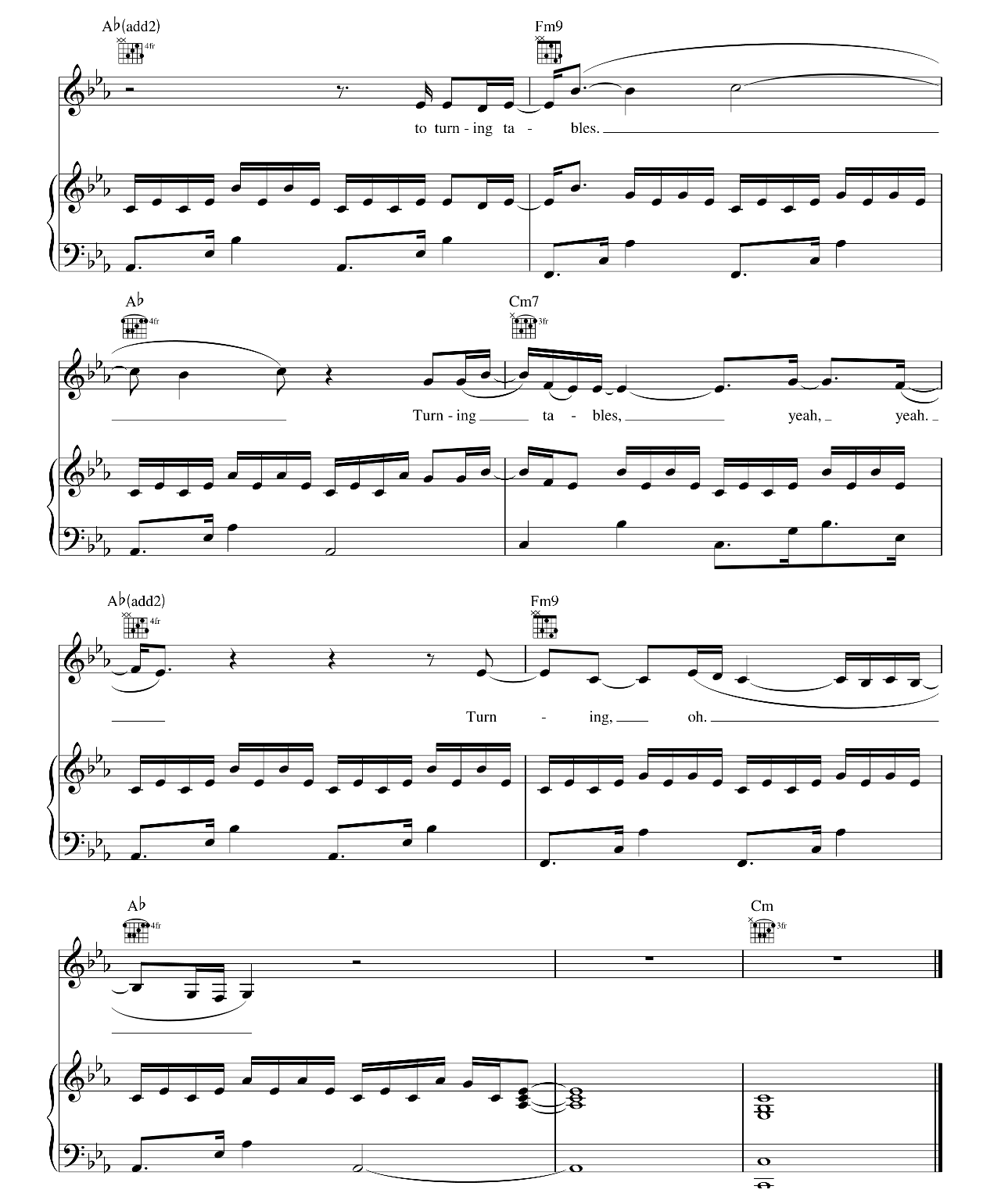 Turning Tables sheet music 8