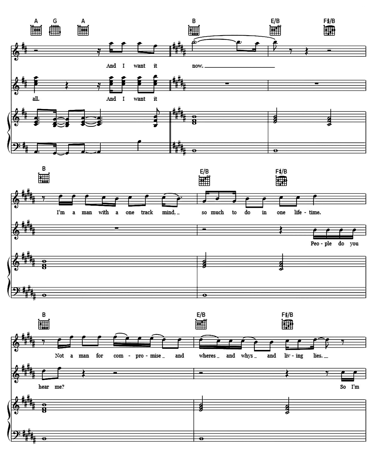 I Want It All sheet music 5