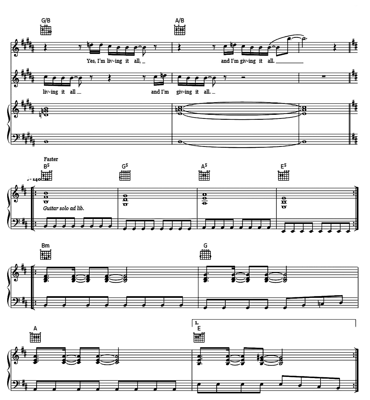 I Want It All sheet music 6