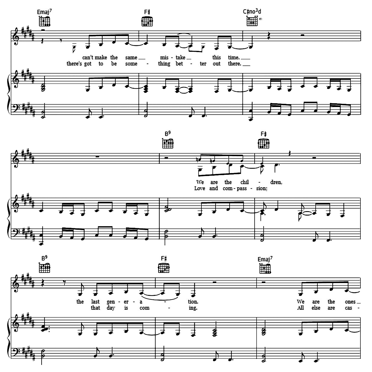 We Don't Need Another Hero sheet music 2
