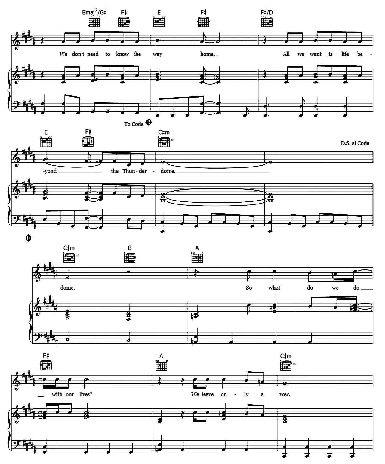 We Don't Need Another Hero sheet music 4