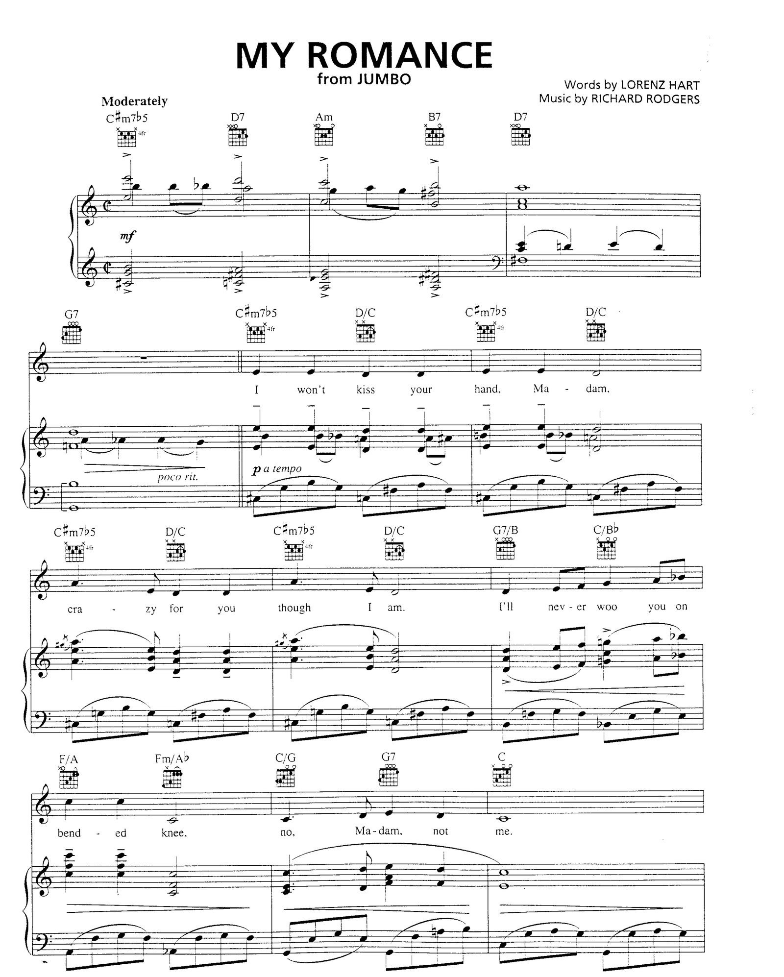 My Romance sheet music