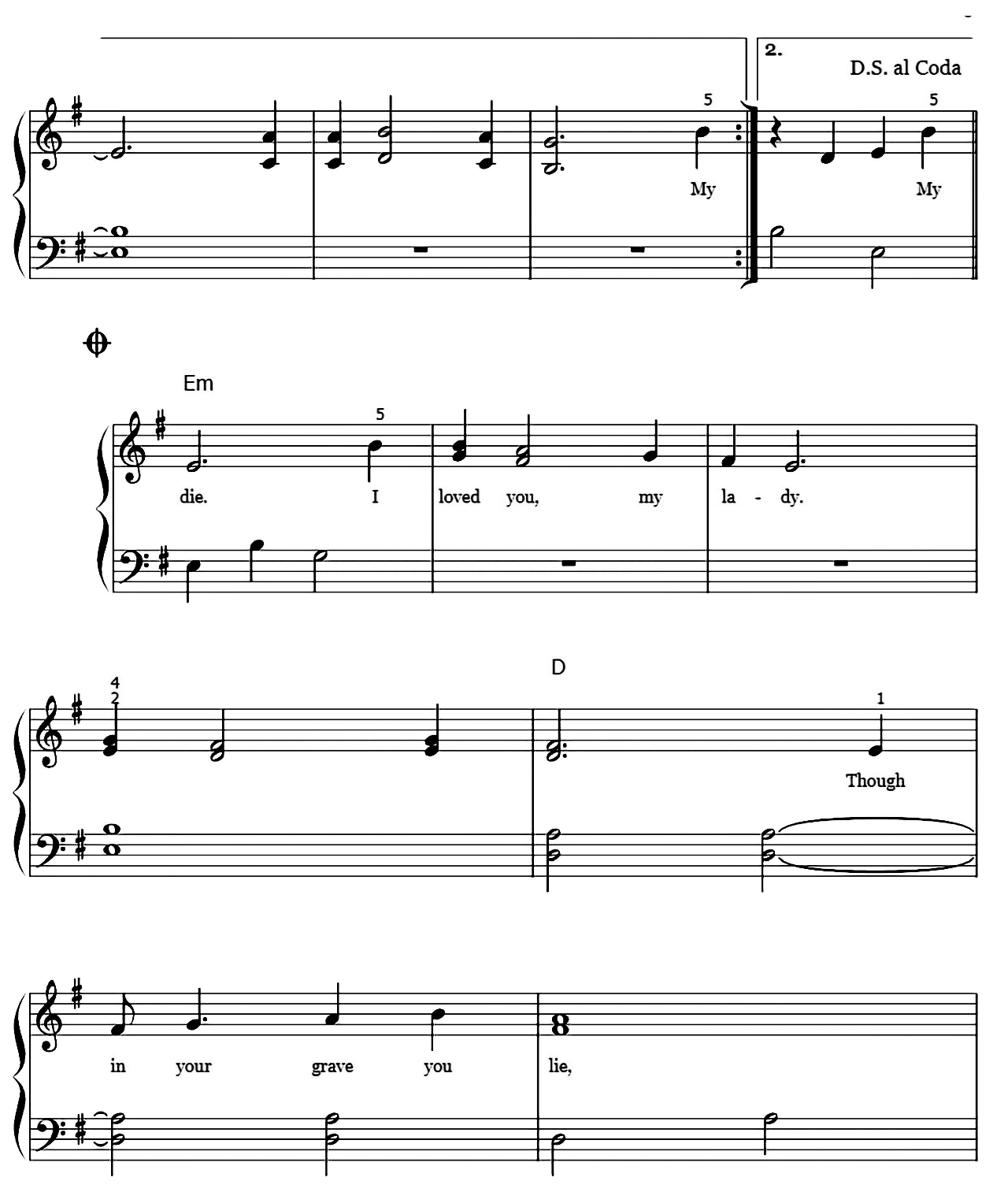 Lady D'Arbanville sheet music 5