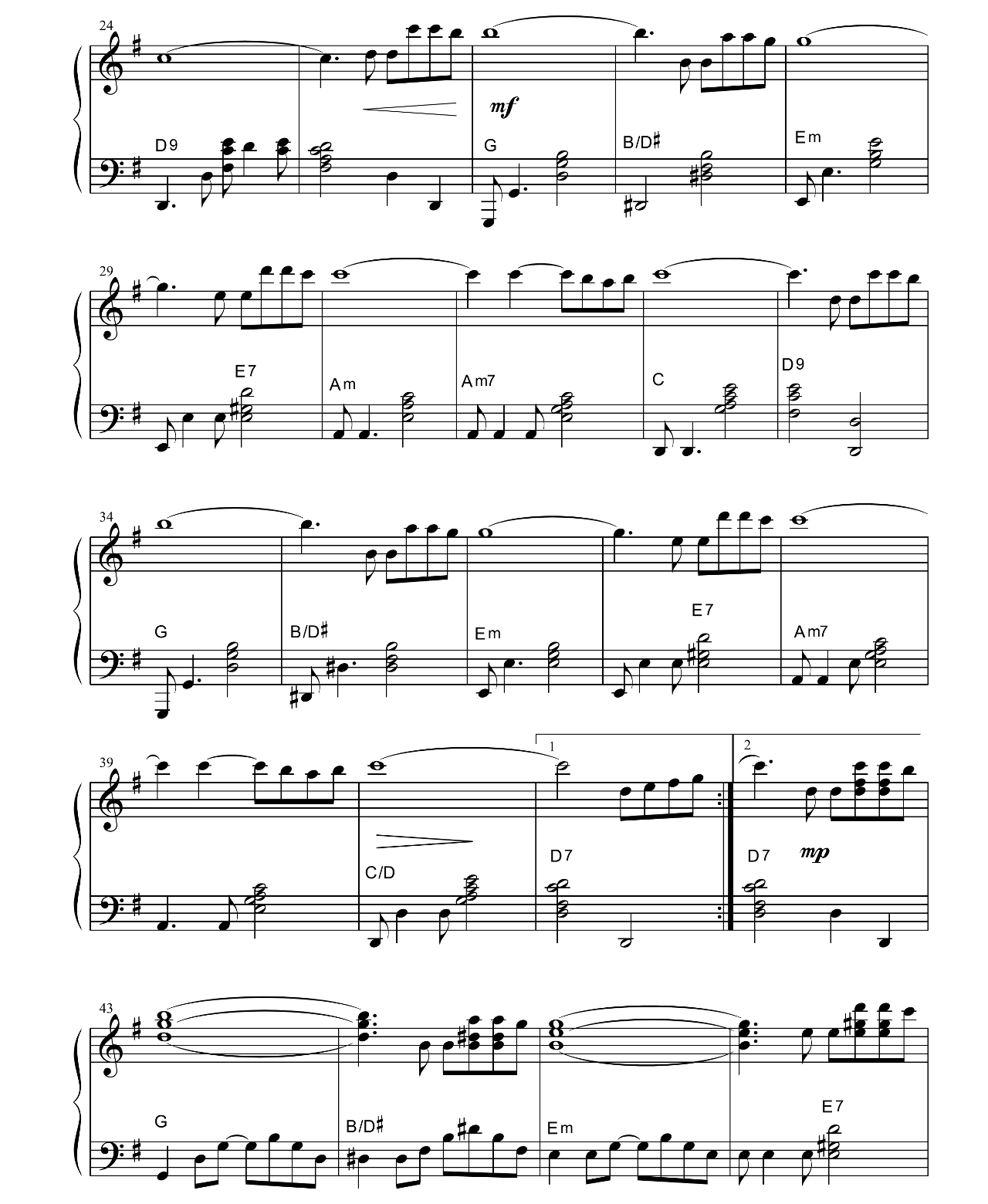 The Winner Takes It All sheet music 2