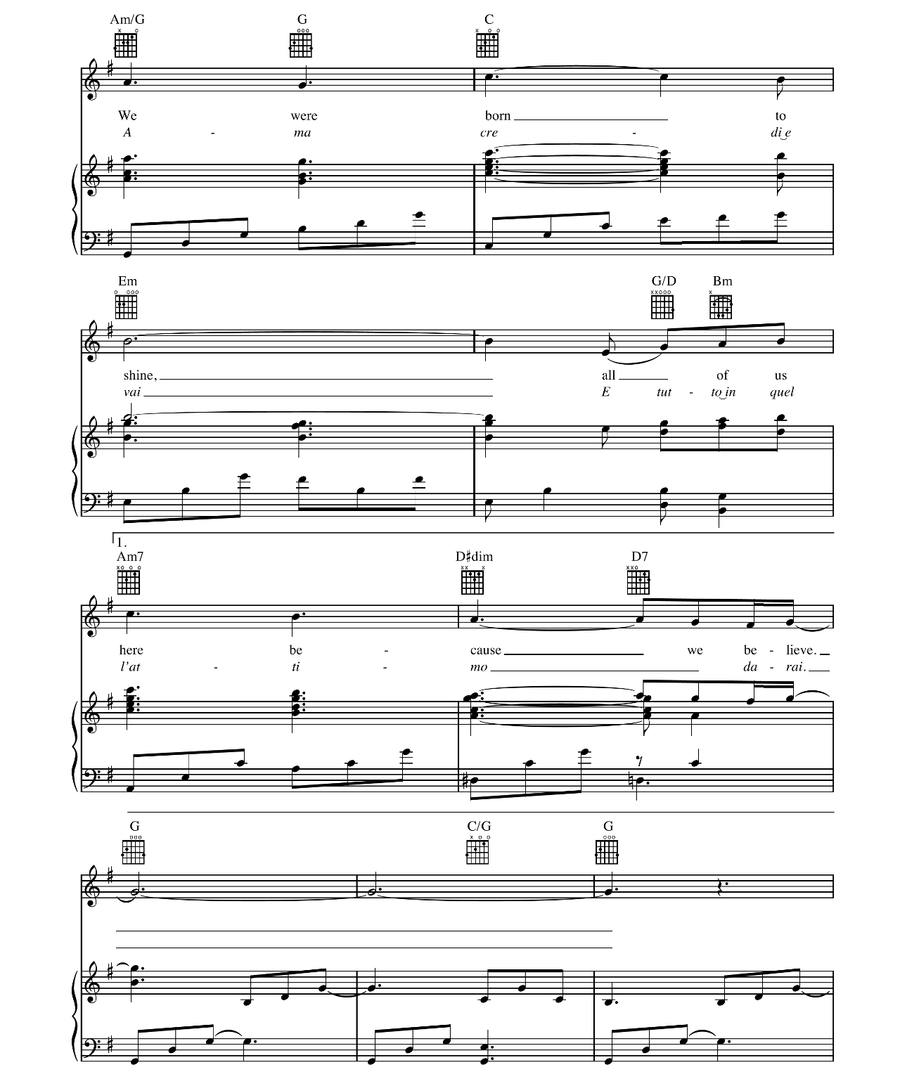 Because We Believe sheet music 6