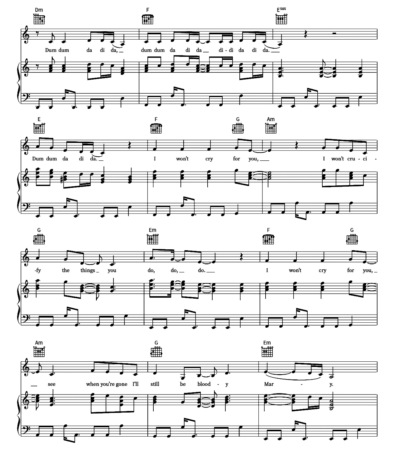 Bloody Mary sheet music 5