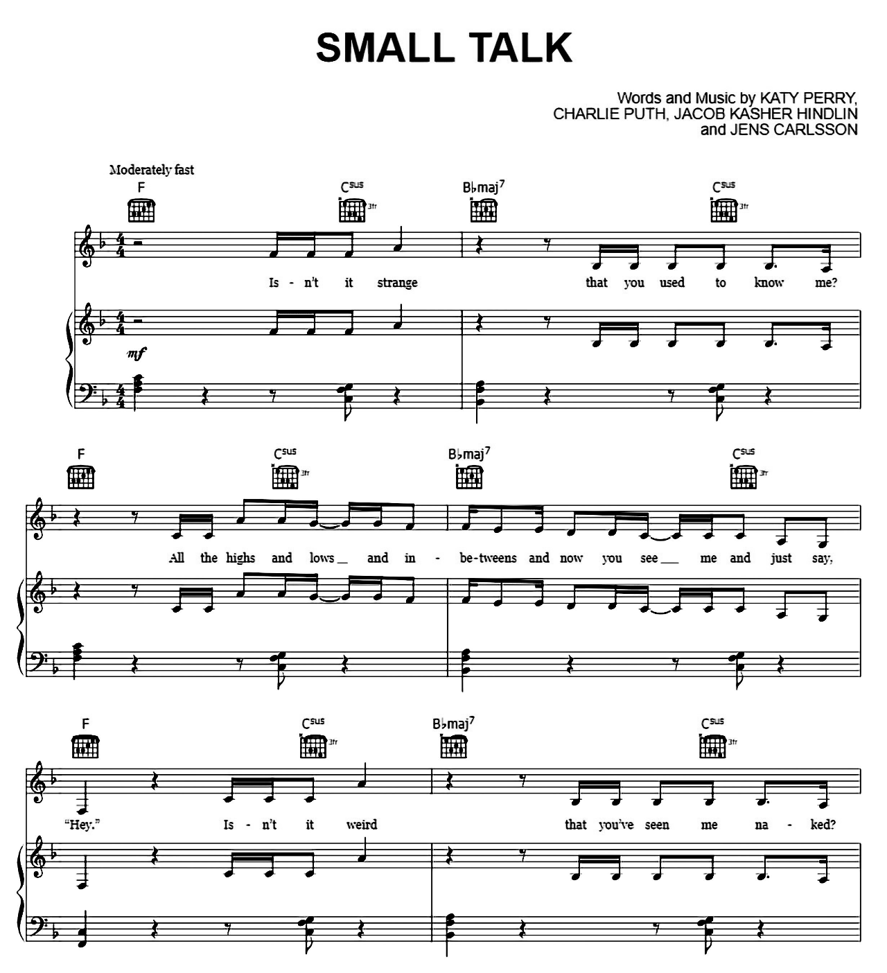 Small Talk sheet music