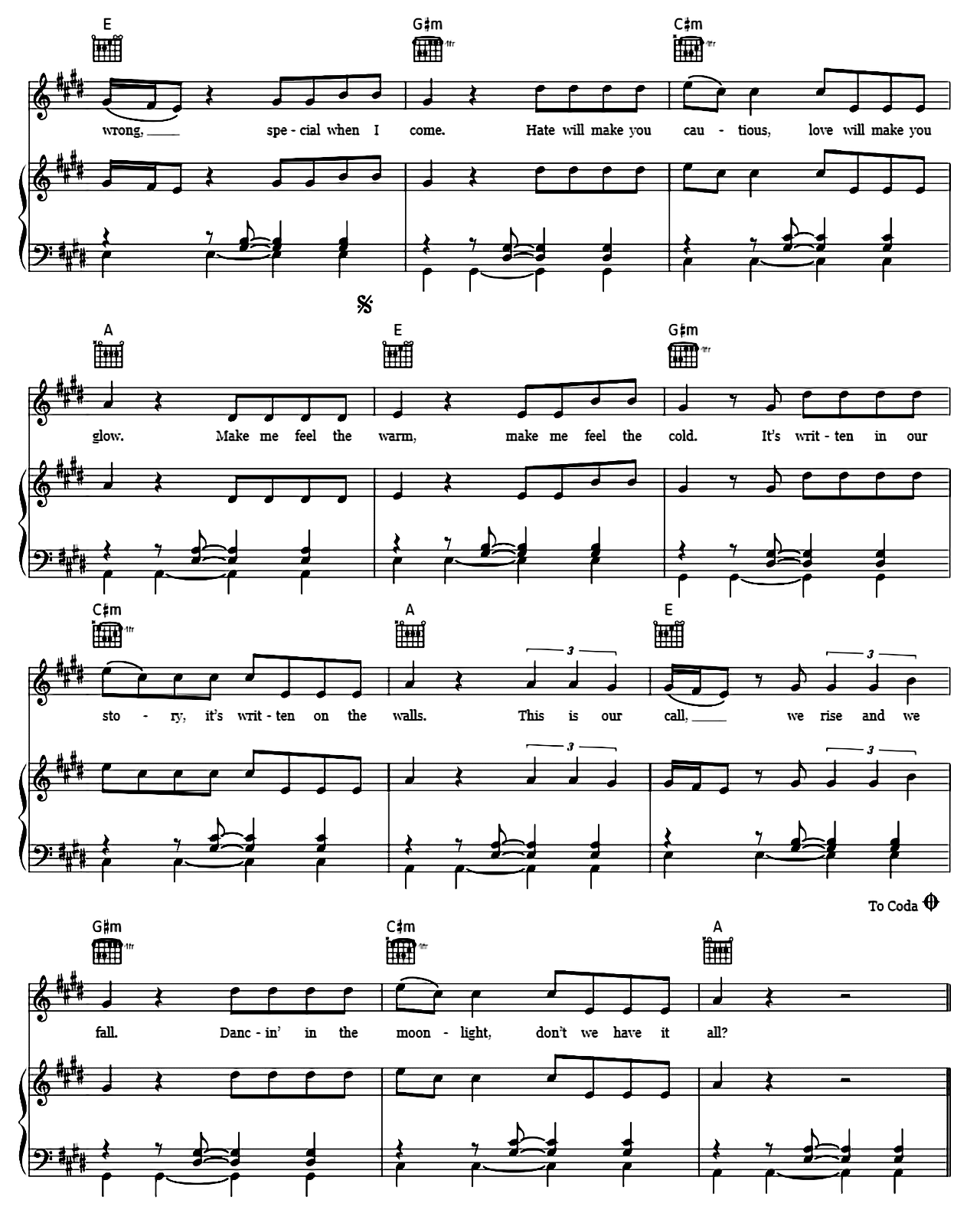 Reality sheet music 4