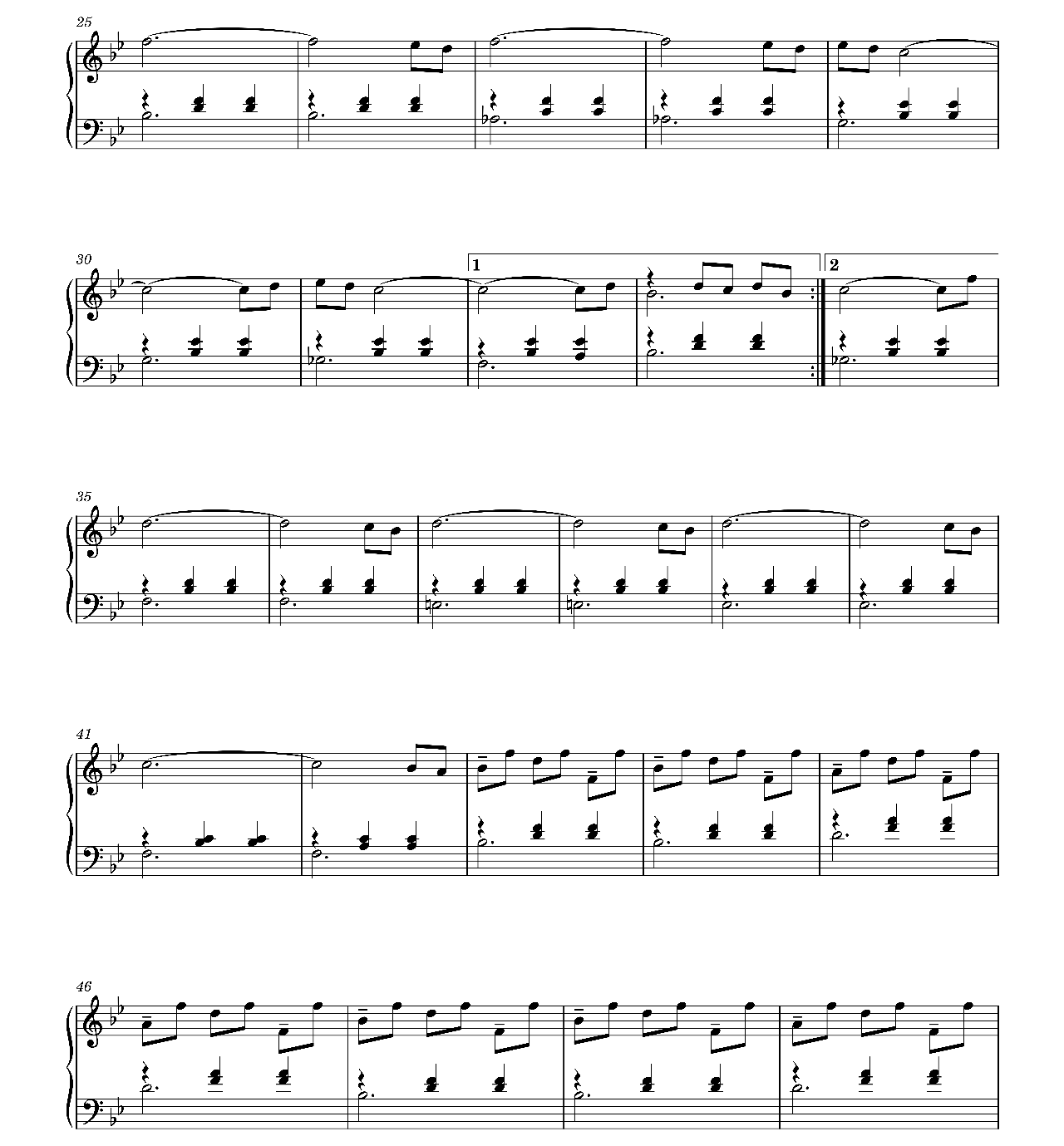 Bluebird sheet music 2