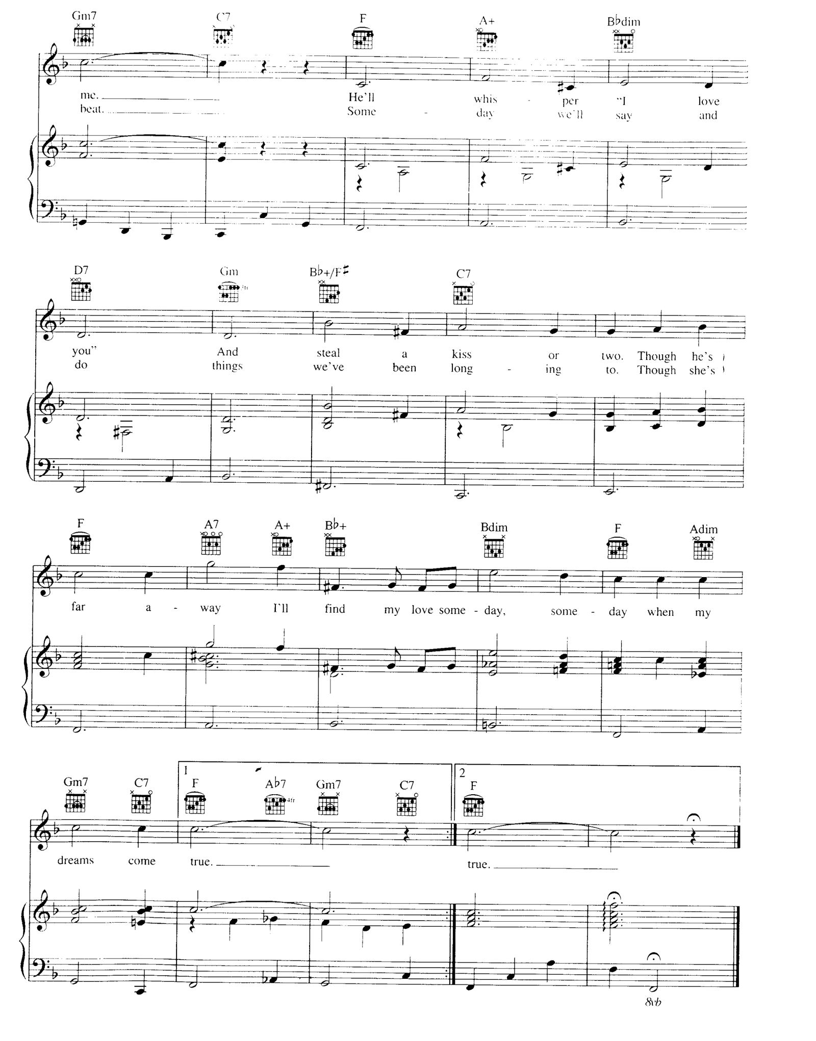 Some Day My Prince Will Come sheet music 2