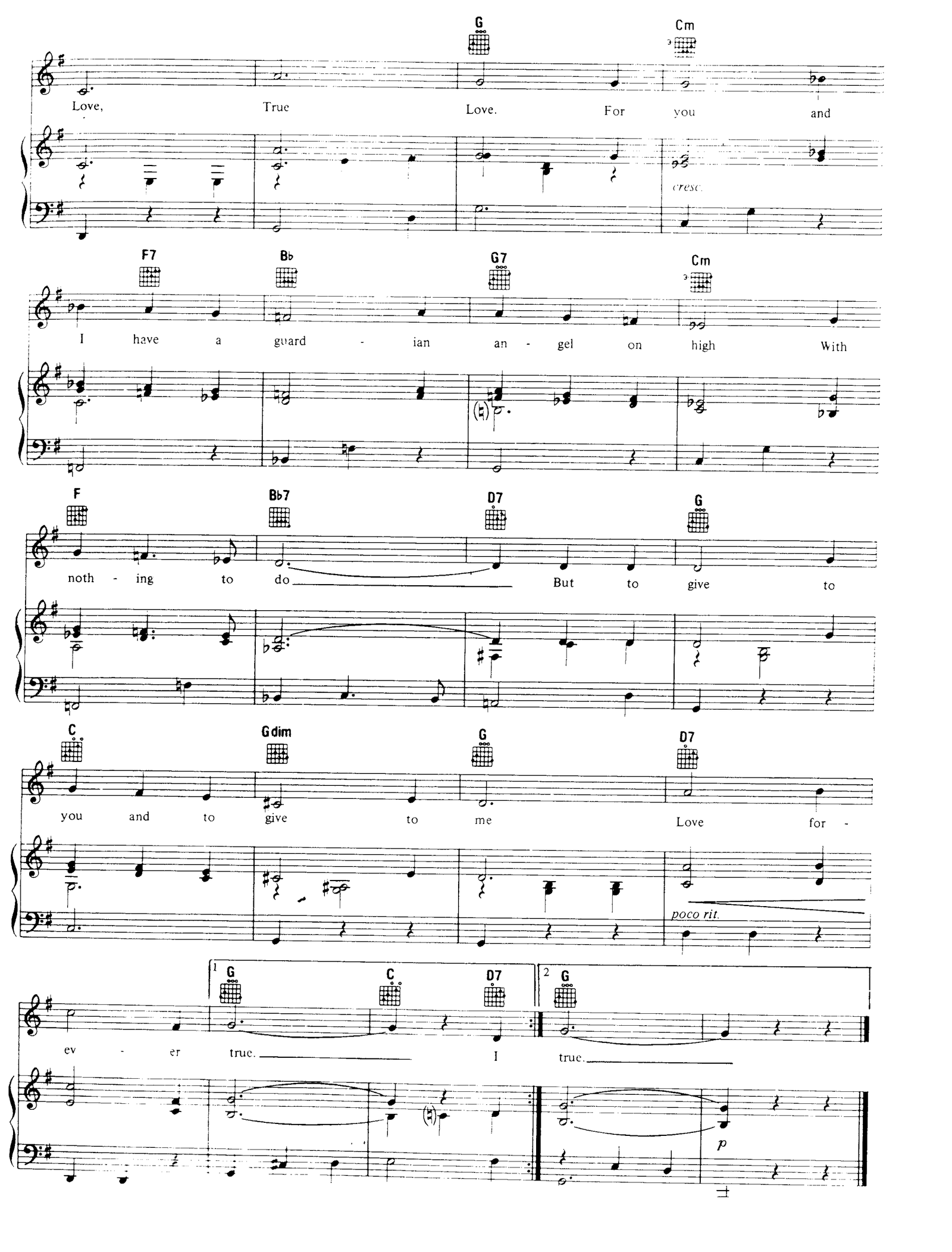 True Love sheet music 2