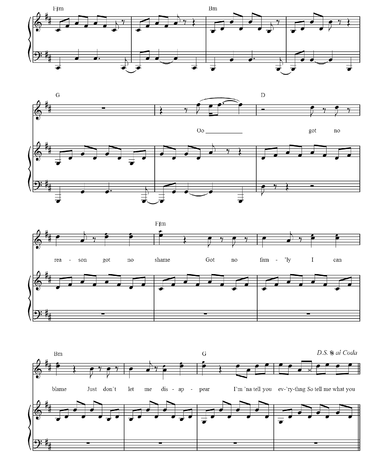Secrets sheet music 6