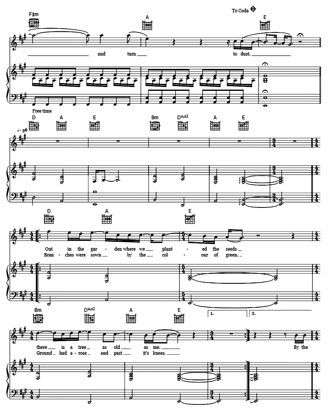 To Build A Home sheet music 5