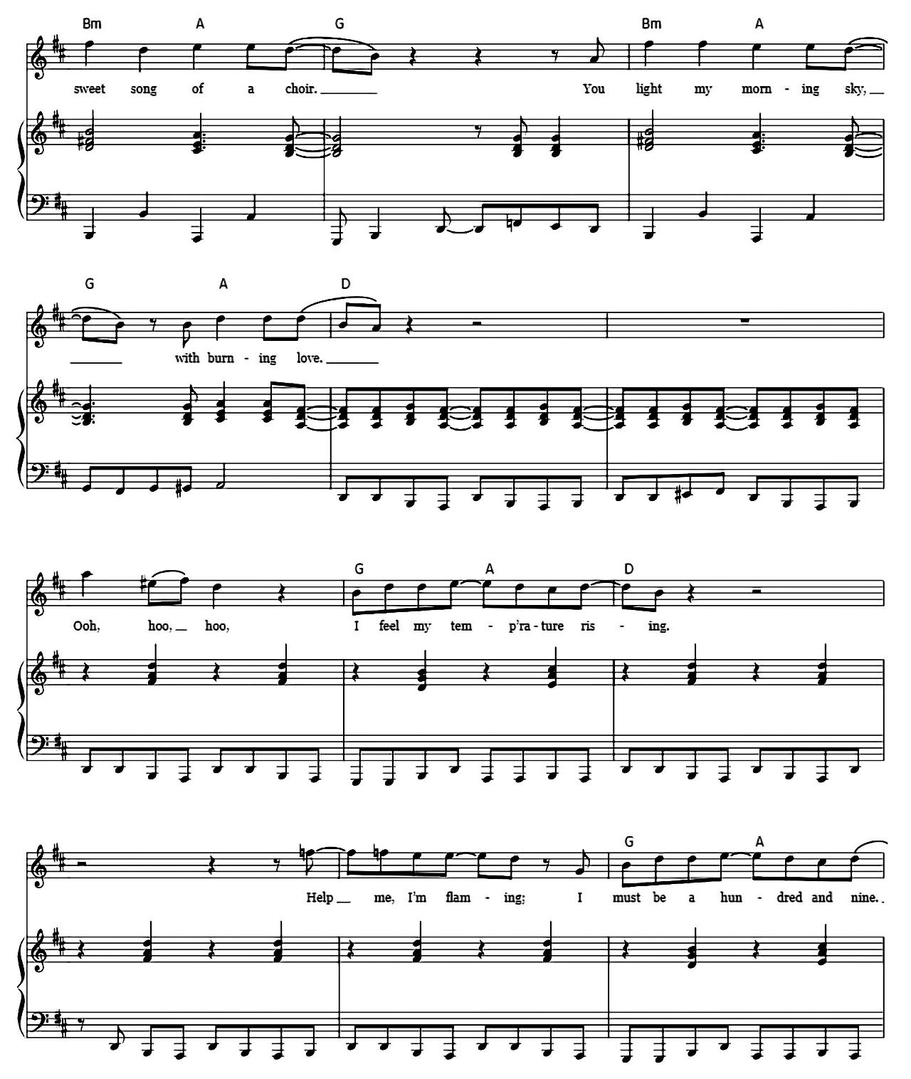 Burning Love sheet music 3