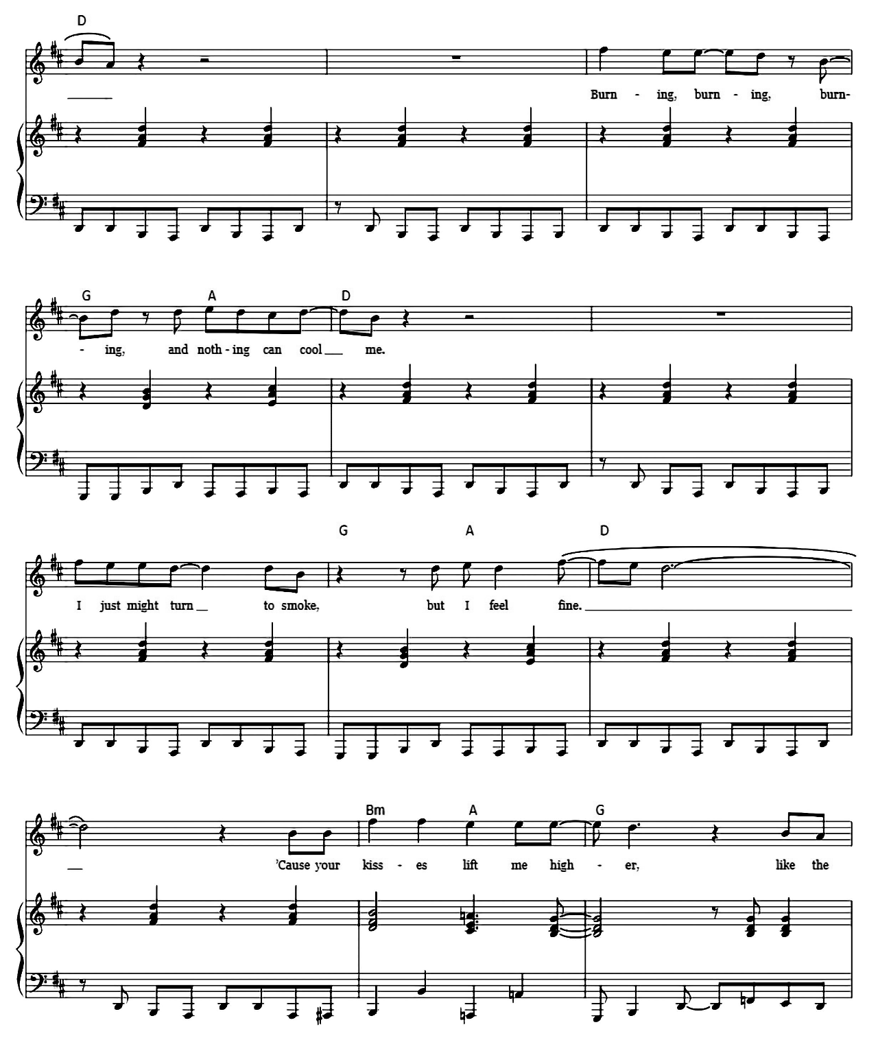 Burning Love sheet music 4