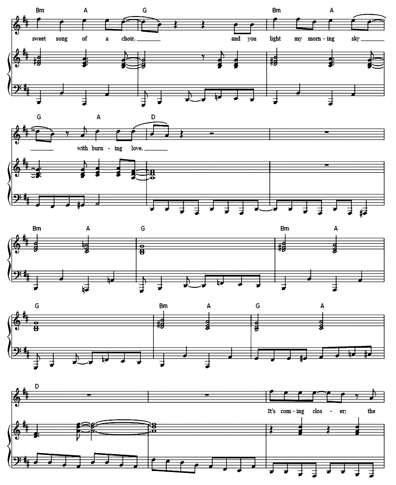 Burning Love sheet music 5