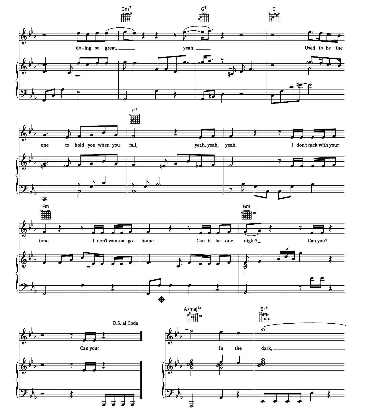 Slow Dancing In The Dark sheet music 4