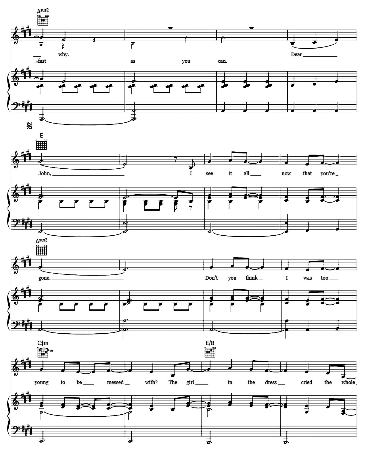 Dear John sheet music 5