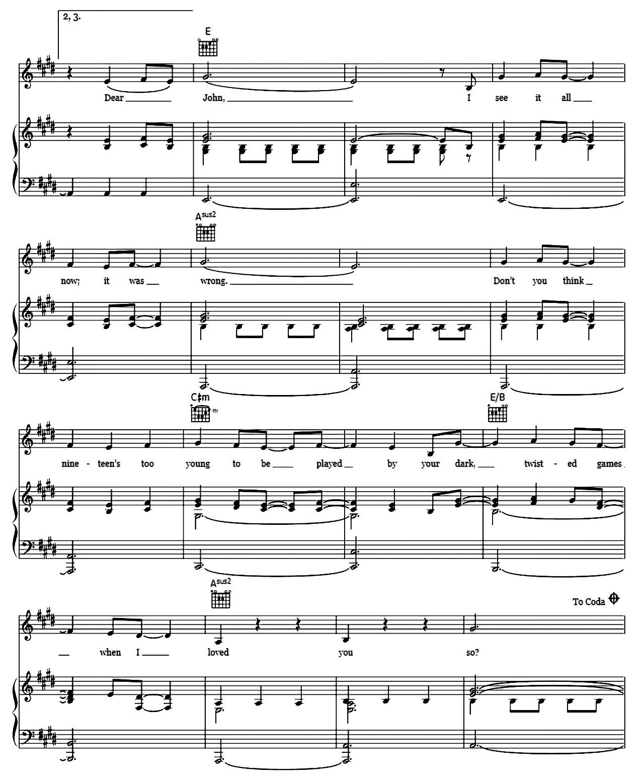 Dear John sheet music 7