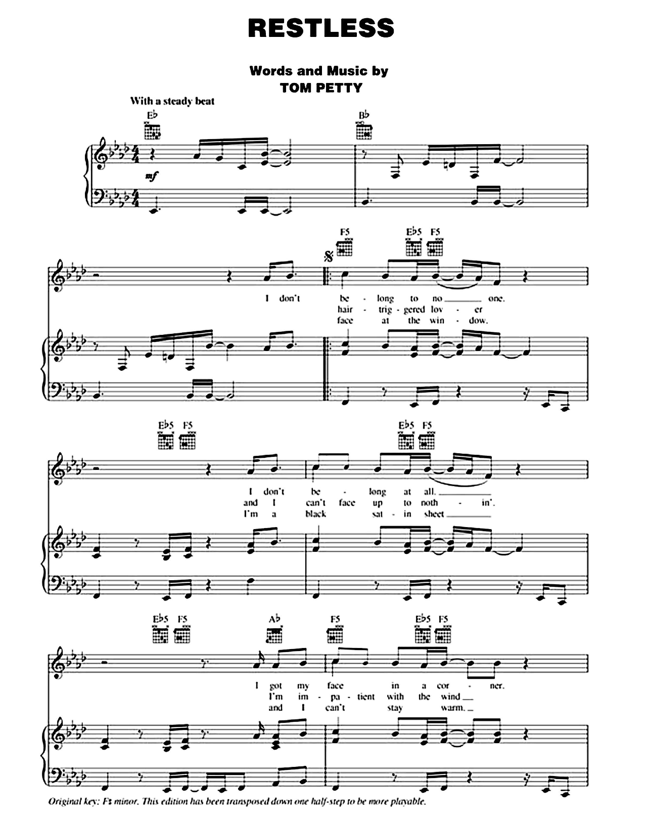 Restless sheet music