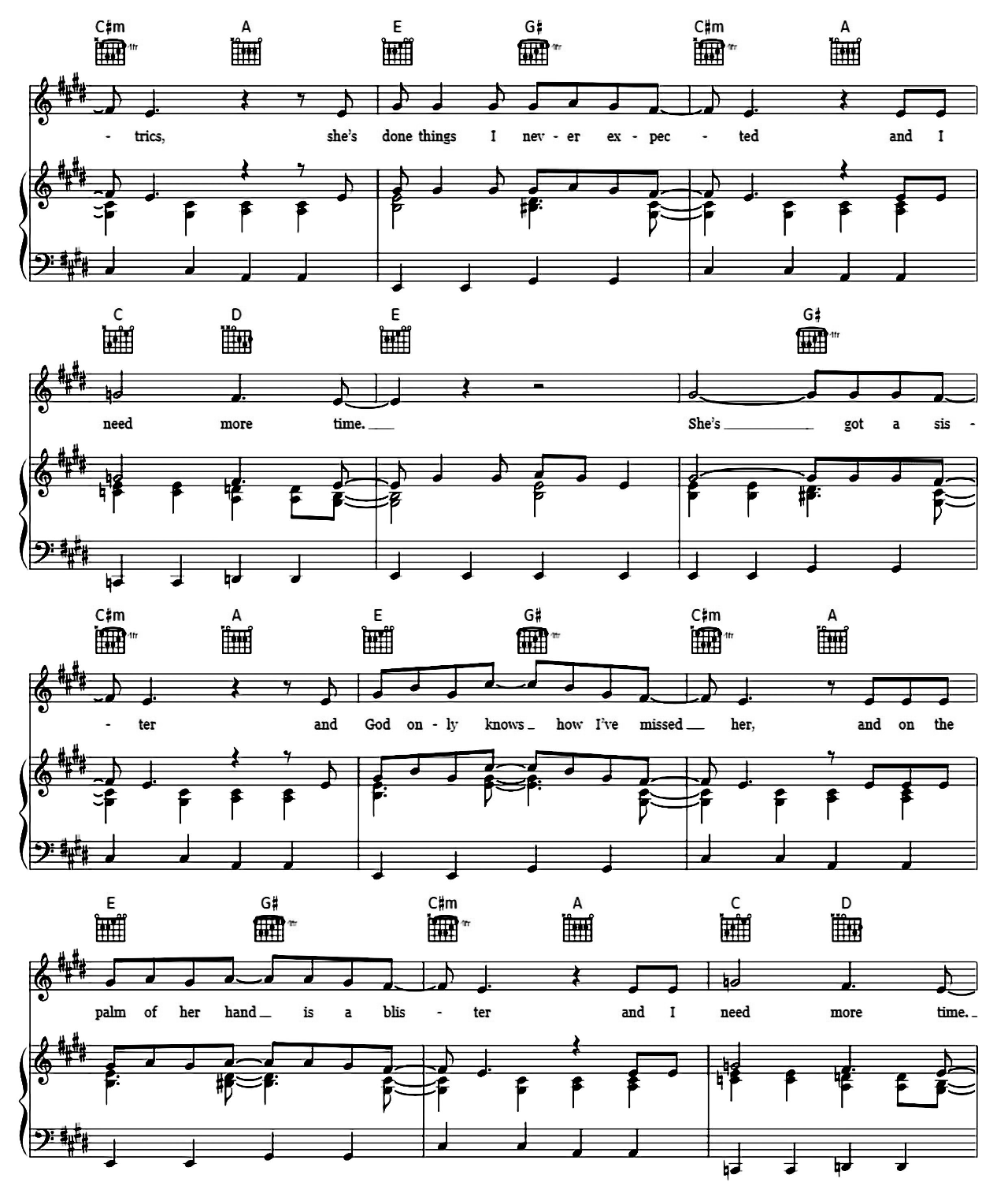 She's Electric sheet music 2