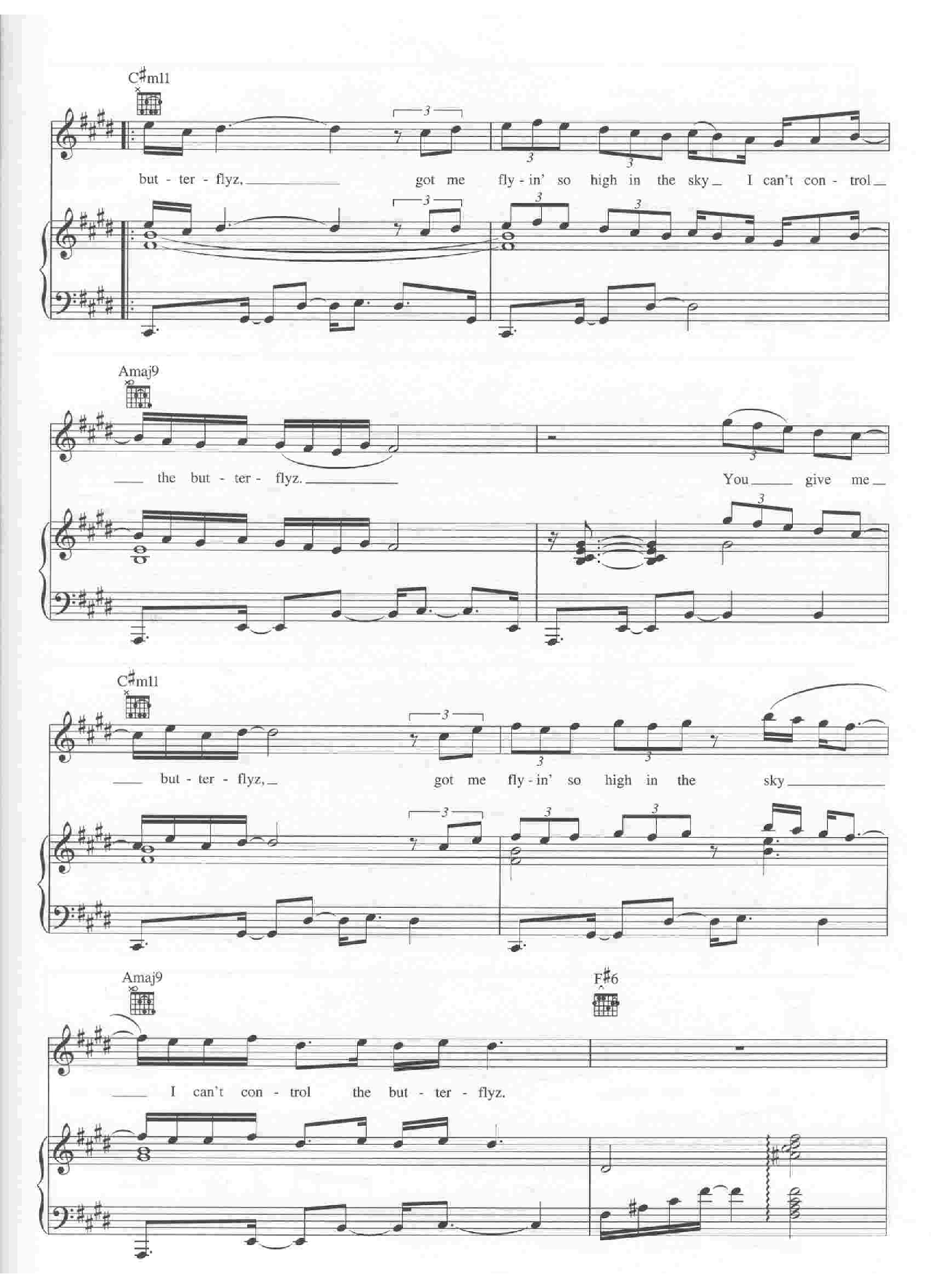 Butterflyz sheet music 3