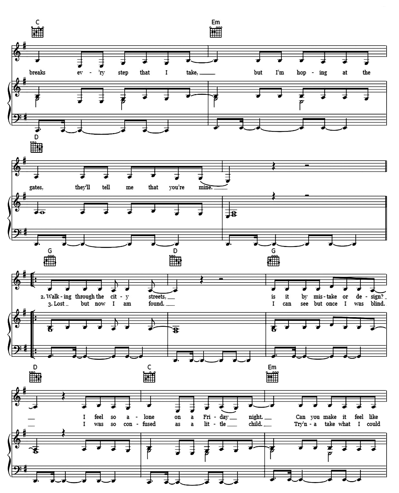 Born To Die sheet music 2