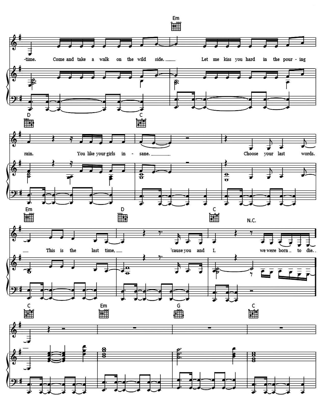 Born To Die sheet music 6