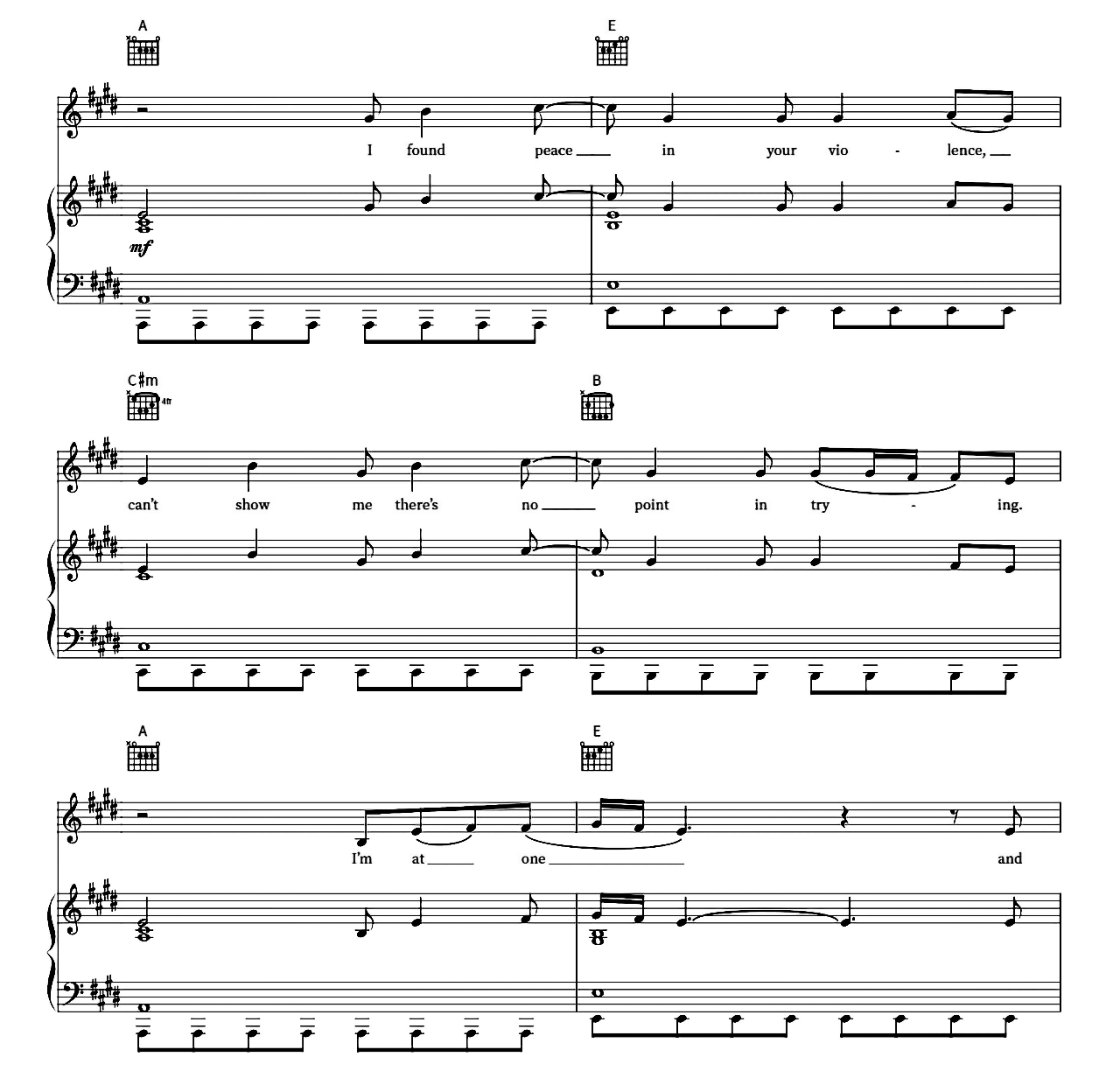 Silence sheet music 4