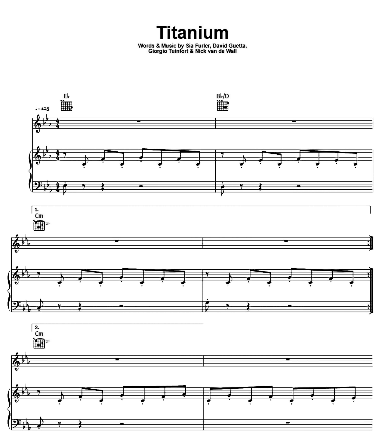 Titanium sheet music