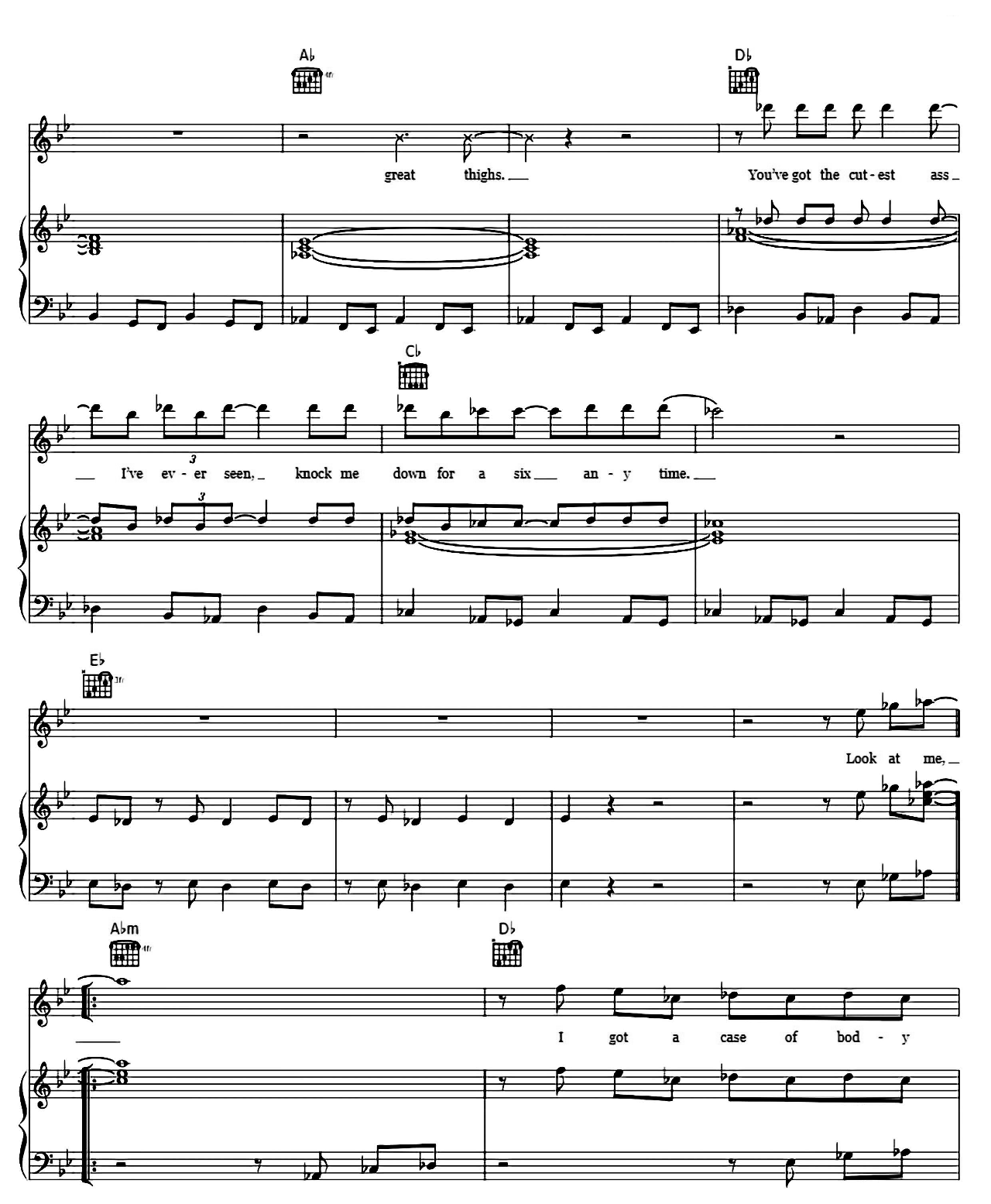 Body Language sheet music 4