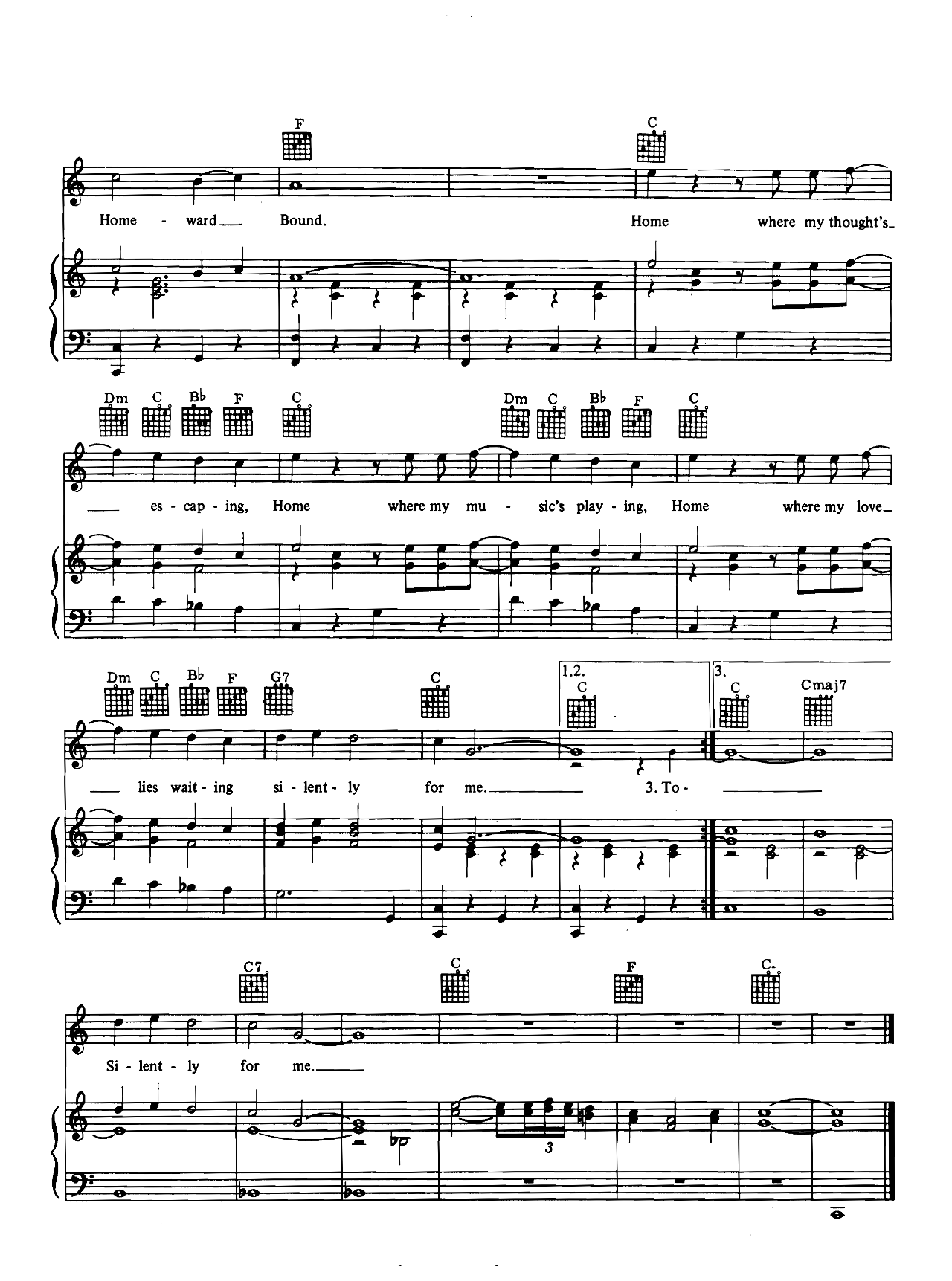 Homeward Bound sheet music 3