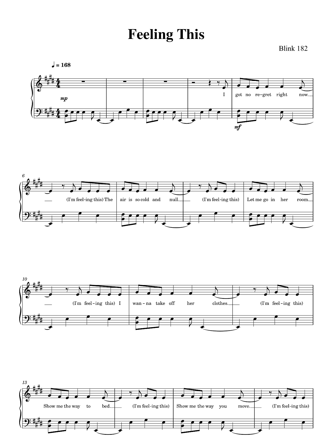 Feeling This sheet music