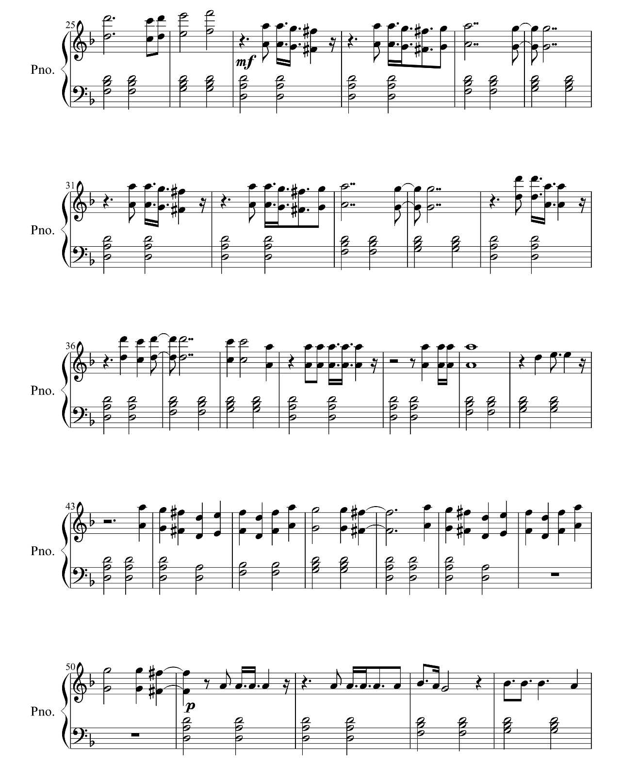 Sledgehammer sheet music 2
